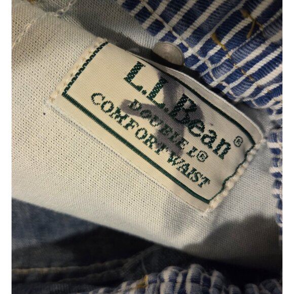 LL Bean Women's Double L Comfort Waist Size 32x28 Reg Jeans Blue Denim Hi-Rise - Picture 10 of 13